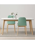 Mesa Atlas Cancio de madera y porcelánico para cocina y hogar
