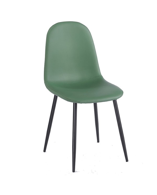 Silla tapizada en verde salvia para zonas de restauración y comedor actual ref b25