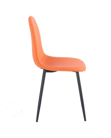 Silla tapizada en naranja para bares y restaurantes ref b25