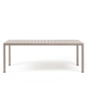 Mesa Tevere 210 NARDI de polipropileno con fibra de vidrio. Extensible. Para jardín, hogar y hostelería