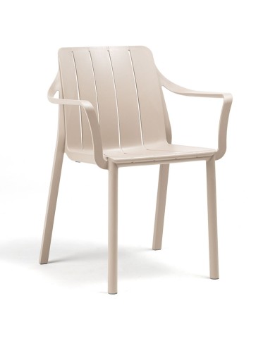 Sillón Tiberina NARDI apilable en polipropileno reforzado con fibra de vidrio para exterior en jardín y terraza