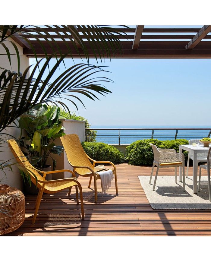 Sillón Net Lounge NARDI apilable para jardín
