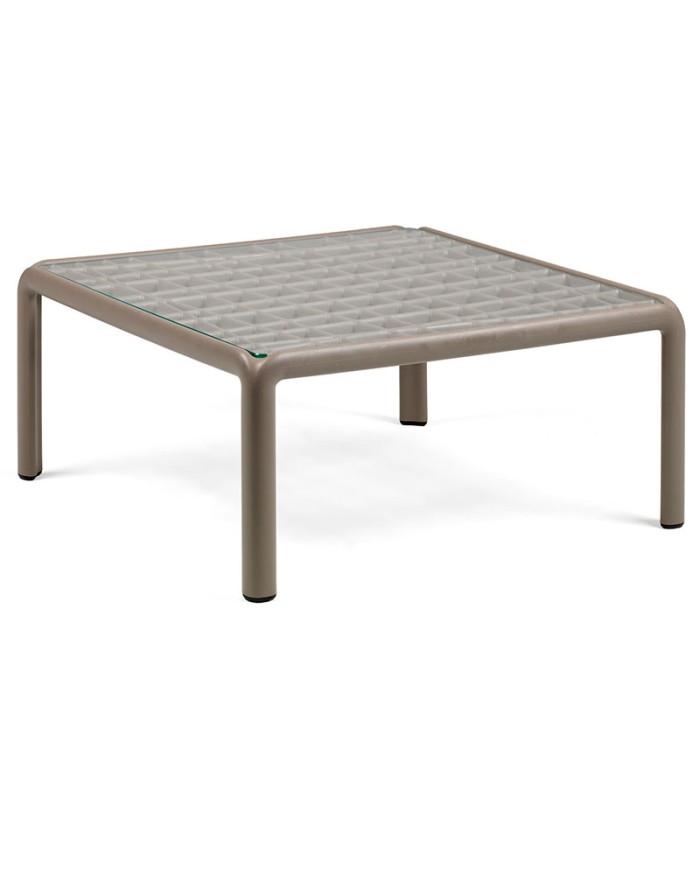 Mesa Komodo Nardi con cristal de 70x70