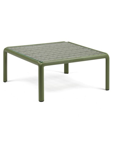 Mesa Komodo con cristal NARDI en polipropileno con fibra de vidrio para hogar y hostelería