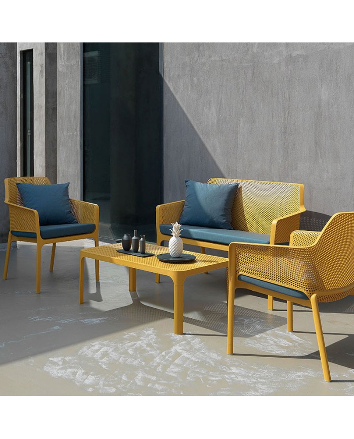 Sofá Net Bench NARDI apilable de dos plazas para exterior