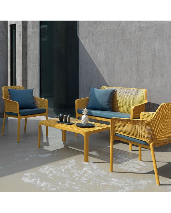 Sofá Net Bench NARDI apilable de dos plazas para exterior
