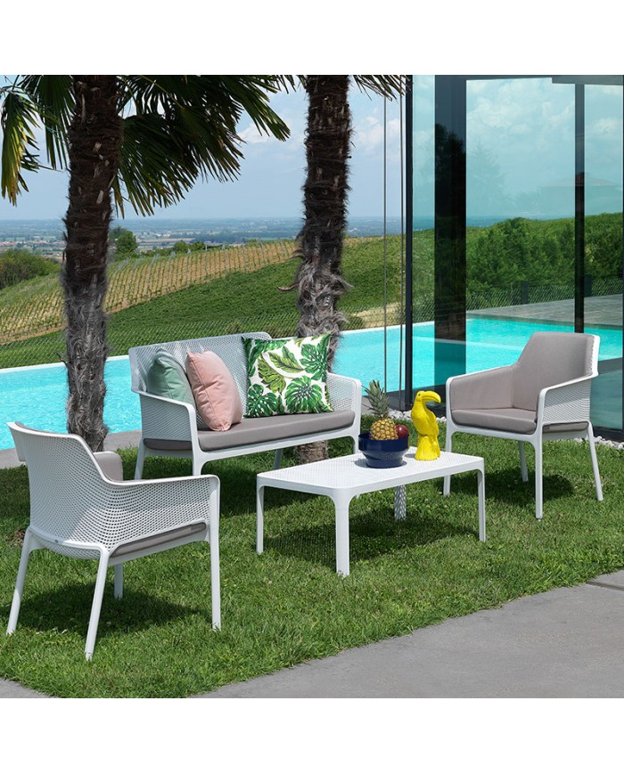 Sofá Net Bench NARDI apilable de dos plazas para exterior