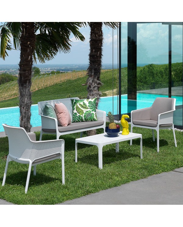 Sofá Net Bench NARDI apilable de dos plazas para exterior