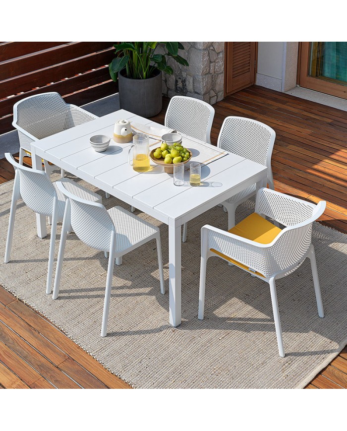 Mesa Rio 140 Nardi extensible para terraza y jardín