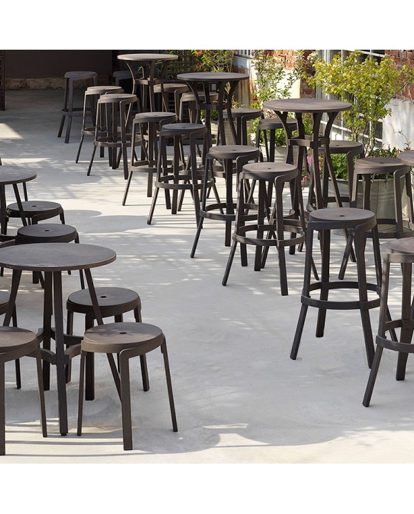 Taburete Stack Maxi NARDI apilable para exterior y hostelería
