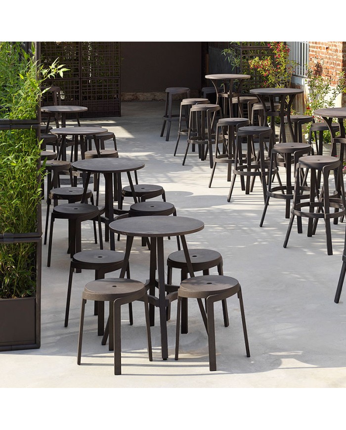 Taburete Stack Mini NARDI apilable para terraza exterior