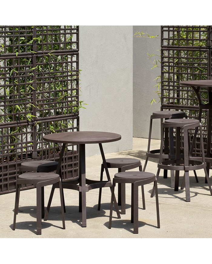Taburete Stack Mini NARDI apilable para terraza exterior