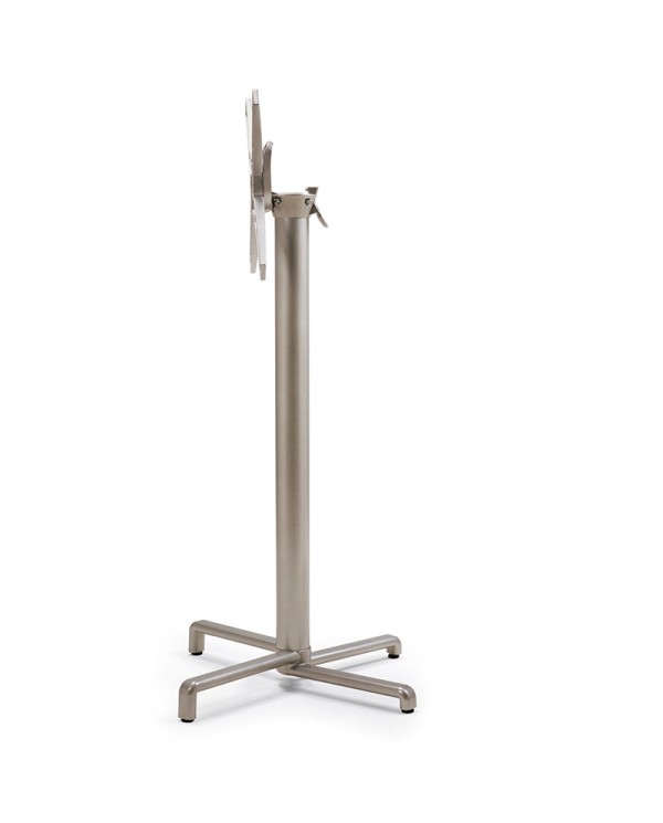 Base Scudo High Nardi  alta y plegable en aluminio para exterior en hostelería. Tablero máximo de 70x70 cm.