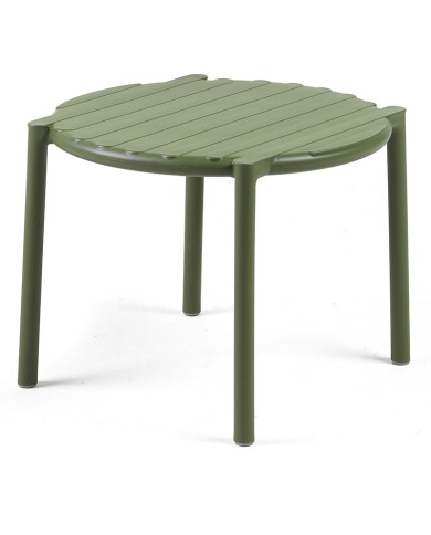 Mesa Doga NARDI redonda en polipropileno con fibra de vidrio para terrazas, jardines y hostelería exterior