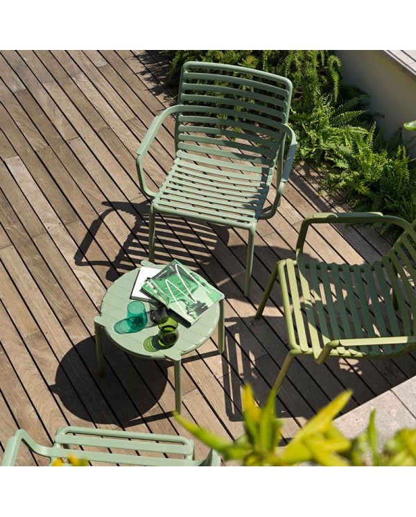 Mesa Doga NARDI redonda apilable para exterior
