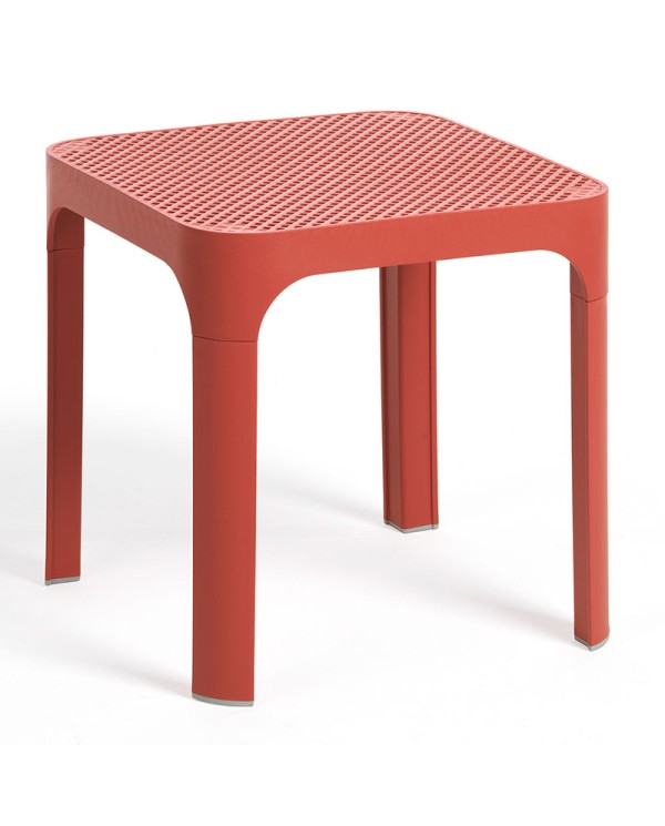 Mesa Net 40 NARDI con tablero perforado en polipropileno con fibra de vidrio para terrazas, jardines y hostelería exterior