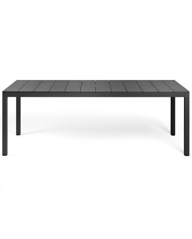 Mesa Rio Alu 140 NARDI  extensible fabricada en aluminio para terraza, hostelería y jardín