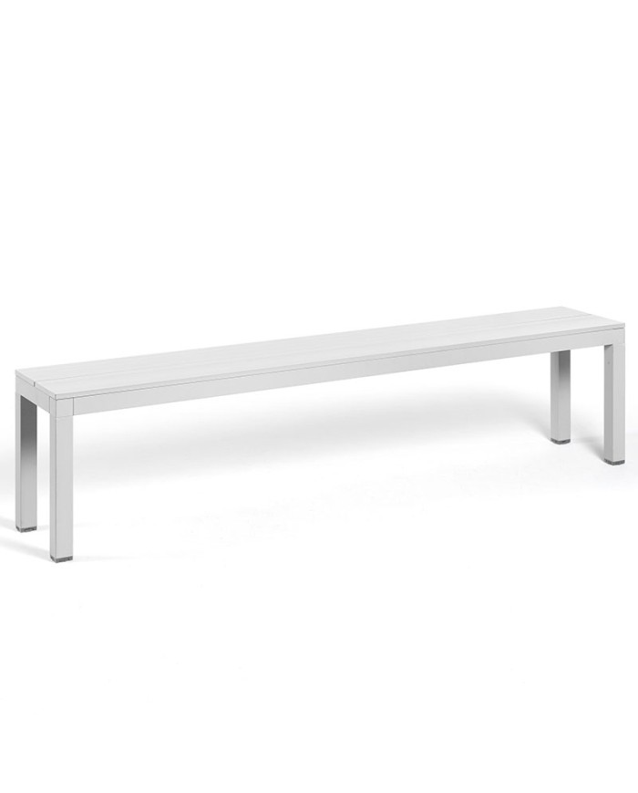 Banco Rio Bench Alu NARDI fabricado en aluminio para terraza, hostelería y jardín.