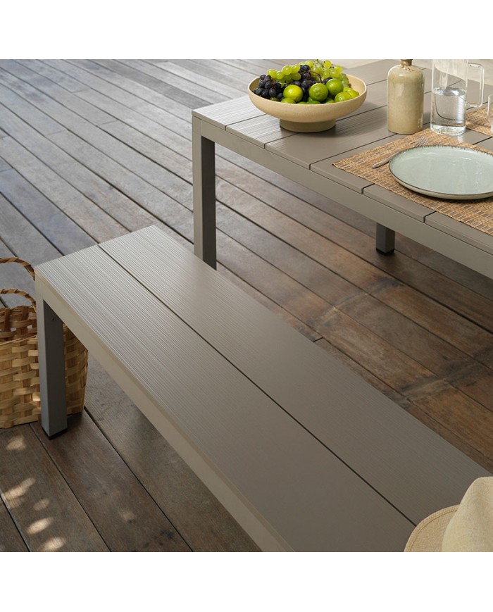 Banco Rio Bench Alu Nardi en aluminio para hostelería y jardín