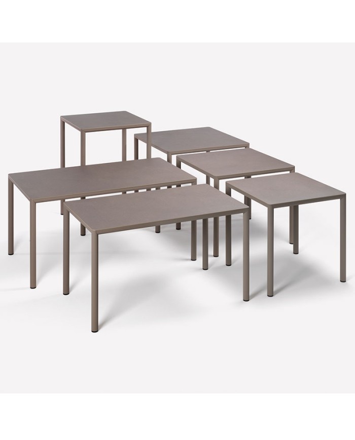 Mesa Piave 90 NARDI cuadrada fija para terraza y jardín