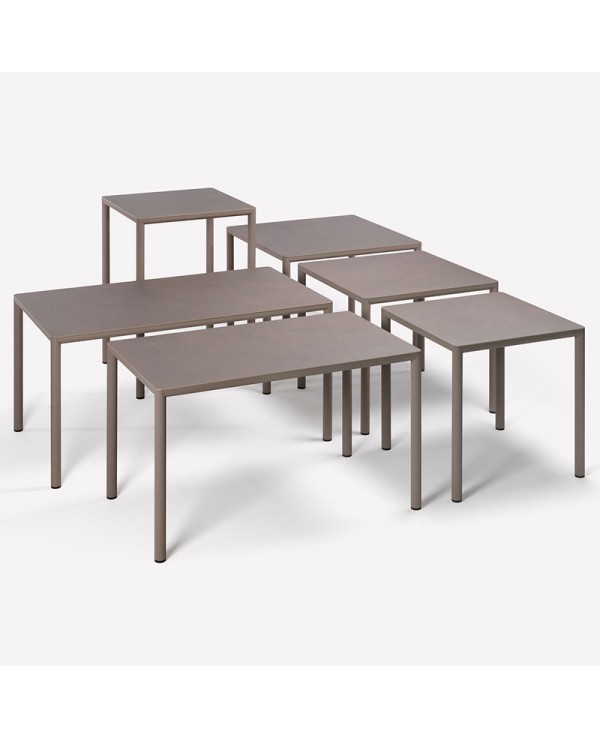 Mesa Piave 90 NARDI cuadrada fija para terraza y jardín