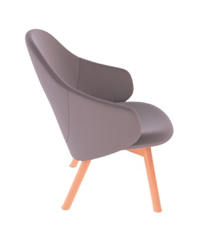 Sillón tapizado de diseño para restaurantes y cafeterías premium.