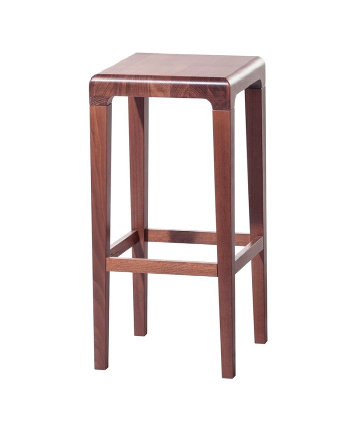 Taburete Rioja Bar TON 371 369 fabricado en madera de haya.