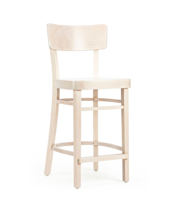Taburete Ideal Medio TON 311 484 en madera de haya con asiento y respaldo de madera.