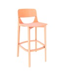 Taburete Leaf Bar TON 311 439 en madera de haya con asiento y respaldo de madera.