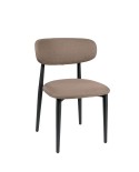 Silla Lírica tapizada con estructura  metálica en color negro para bares y restaurantes en el sector de hostelería.