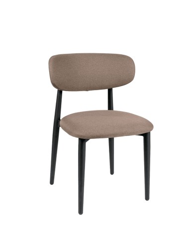 Silla Lírica tapizada con estructura  metálica en color negro para bares y restaurantes en el sector de hostelería.