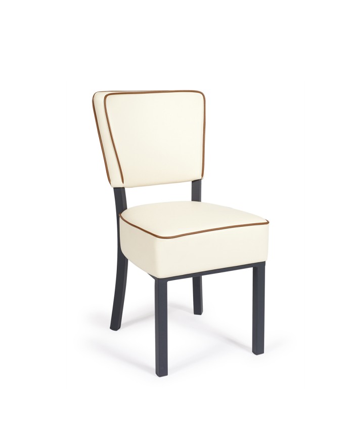 Silla Bohemia curvada tapizada para hogar y hostelería L14