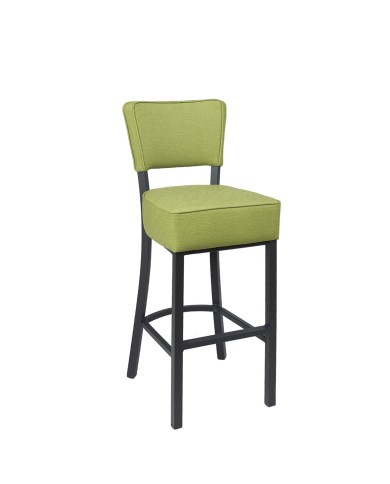 Taburete Bohemia tapizado con respaldo para barra L14B