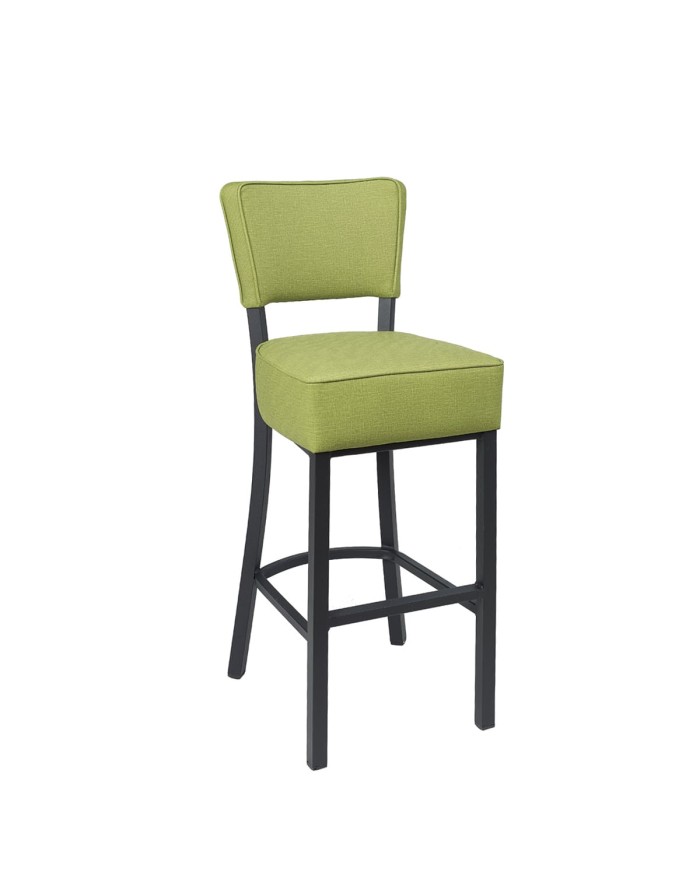 Taburete Bohemia tapizado con respaldo para barra L14B