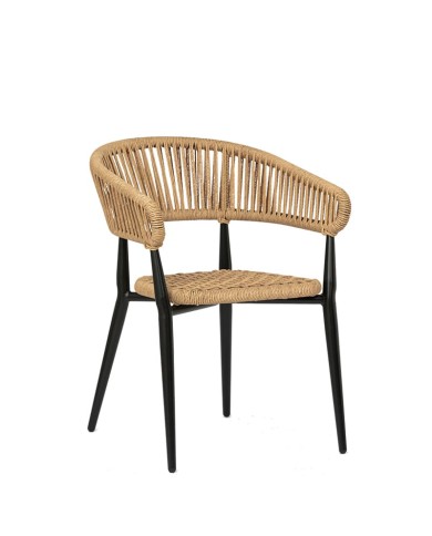 Sillón Provenza curvado en cuerda para terraza M71B