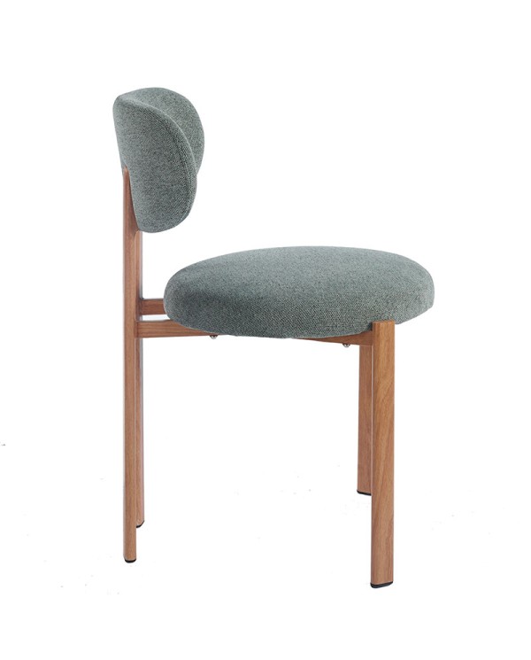 Silla tapizada en verde oliva para restaurantes, cafeterías y hoteles.