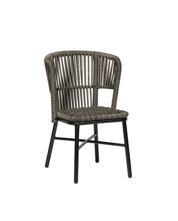 Silla Samoa en metal y cuerda para hostelería M76