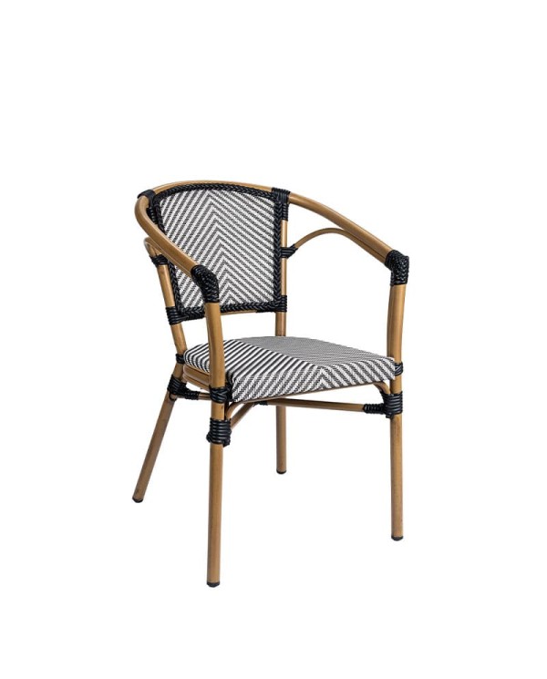 Sillón ST. Tropez curvado para terraza y jardín M78B