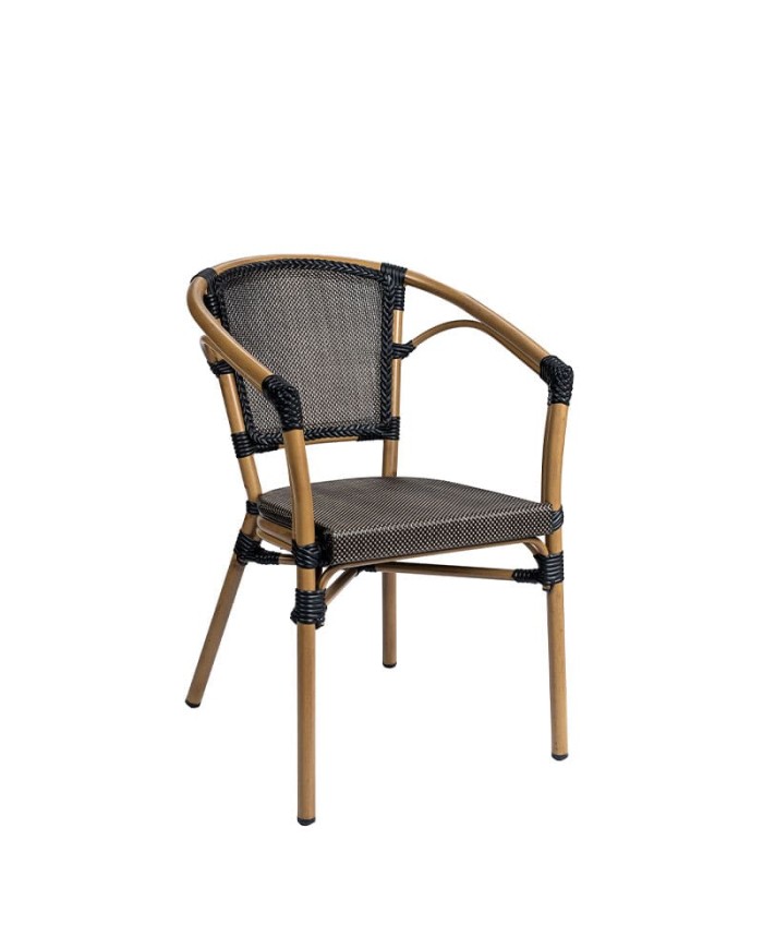 Sillón ST. Tropez curvo para cafetería y jardín M78D