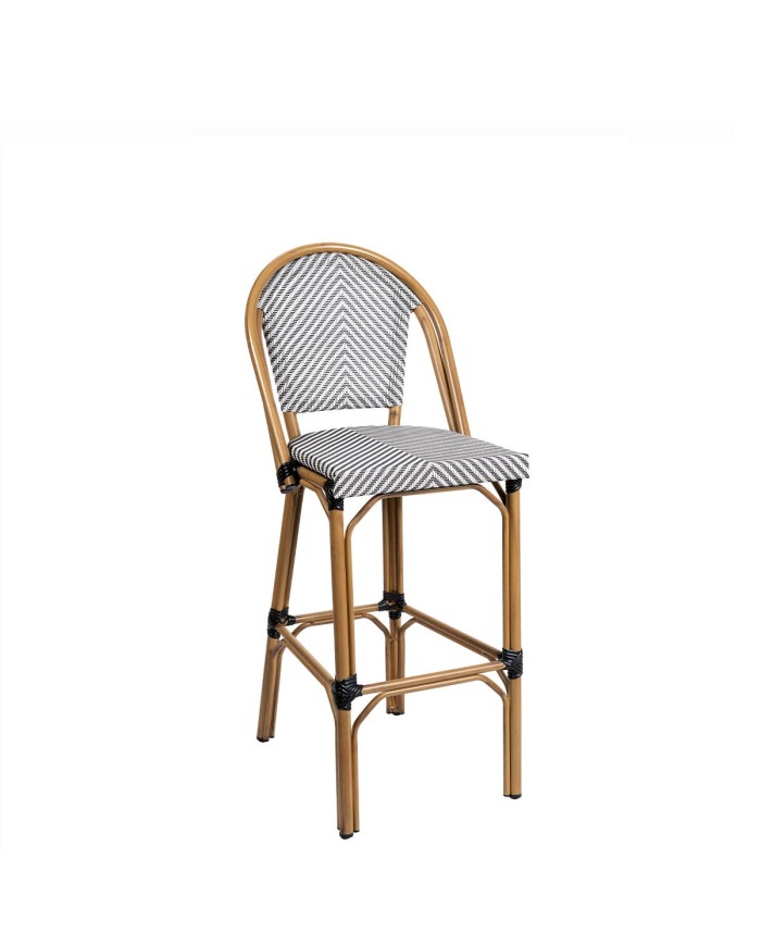 Taburete Tívoli alto con respaldo para barra M80G