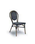 Silla Bulevar de textilene y aluminio para restaurantes y cafeterías. Para terraza y jardín.