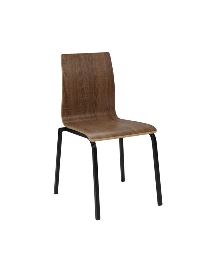 Silla Michigan M-4 de metal y laminado para restaurantes, cafeterías y espacios de hostelería