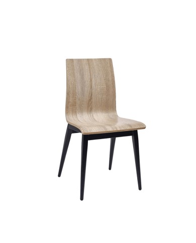 Silla Michigan de laminado y estructura metálica para cocina, hogar y espacios de hostelería