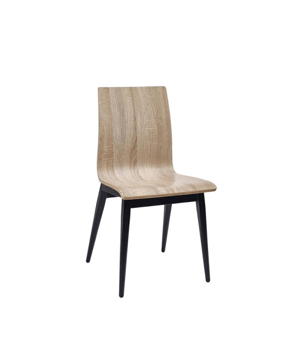 Silla Michigan de laminado y estructura metálica para cocina, hogar y espacios de hostelería