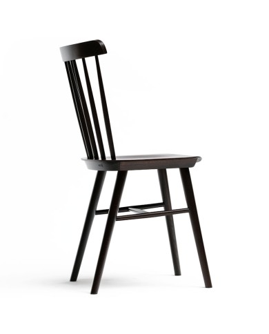 Silla TON Ironica con respaldo de siete varillas para restaurantes.