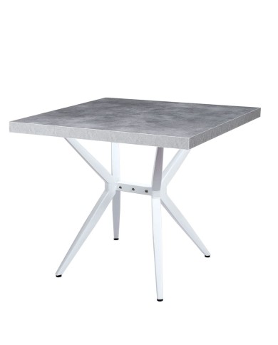 Mesa Alaska de acero y melamina 80x80 para restaurantes y cafeterías