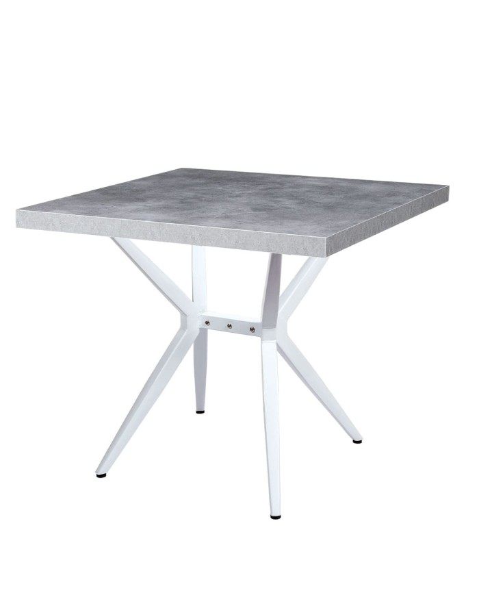 Mesa Alaska de acero y melamina 80x80 para restaurantes y cafeterías