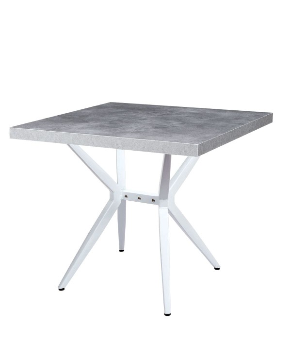 Mesa Alaska de acero y melamina 80x80 para restaurantes y cafeterías
