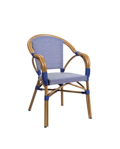 Sillón BIARRIZ curvado en aluminio y textilene ZC11