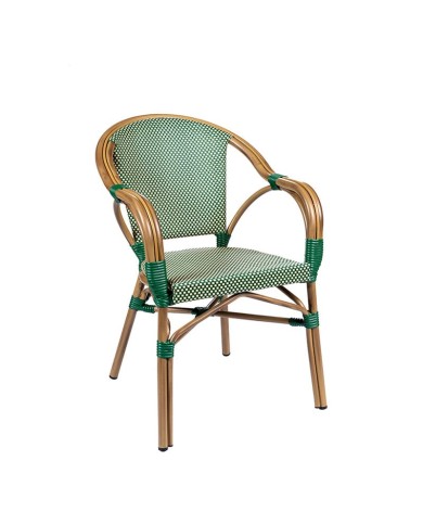 Sillón BIARRIZ curvado en aluminio y textilene ZC11